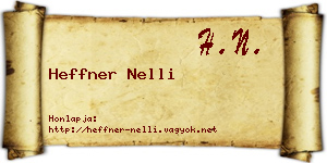 Heffner Nelli névjegykártya